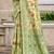 green cottan silk blend with meena woven work traditional saree