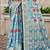 sky blue cottan silk blend with meena woven work traditional saree