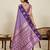 lavender color soft art silk fabric designer ethnic woven traditional saree