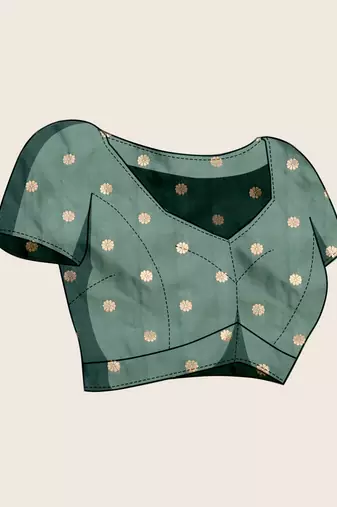green soft art silk blend ethnic woven traditional saree