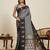 grey color soft art silk fabric designer ethnic woven traditional saree