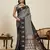 grey color soft art silk fabric ethnic woven traditional saree