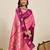 pink color soft art silk fabric designer ethnic woven traditional saree