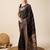 black color jacquard art silk graceful woven designer saree