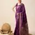 purple jacquard art silk graceful woven saree