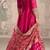Red vichitra silk anarkali suit with embroidery sequence work-Free size Stitched