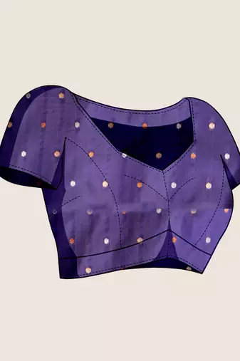 violet jacquard art silk blend graceful woven saree