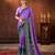 purple color designer georgette fabric designer sequins embroidery work saree