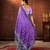 purple color designer georgette fabric designer sequins embroidery work saree