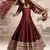 Maroon vichitra silk anarkali suit with embroidery sequence work-Free size Stitched