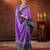 purple color designer georgette fabric designer sequins embroidery work saree