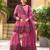 Rani pink chinon readymade sharara suit with embroidery work