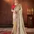 beige color space silk blend blend fabric sequins embroidery work saree