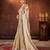 beige color designer space silk blend blend fabric designer sequins embroidery work saree