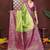 green color banarasi tissue silk blend blend fabric woven rich paithani designer saree