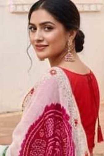 soft georgette with laddu bandhni print saree with sober pitha work embroidery saree with blouse piece 