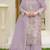 Lavender fox georgette semi stitched suit with embroidery sequence work