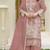 Brown fox georgette semi stitched suit with embroidery sequence work