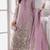 Lavender fox georgette semi stitched suit with embroidery sequence work
