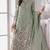 Green fox georgette semi stitched suit with embroidery sequence work