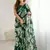 green color georgette fabric designe floral printed bollywood style saree