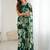 green color georgette fabric designe floral printed bollywood style saree