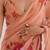 peach color beautiful floral printed ceremonial georgette saree