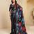 black color malai crepe art silk designer digital printed ethnic partywear saree