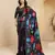 black color malai crepe art silk digital printed ethnic partywear saree