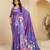 mauve color malai crepe art silk designer digital printed ethnic partywear saree