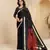 black color malai crepe art silk digital printed ethnic partywear saree