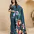blue color malai crepe art silk digital printed ethnic partywear saree