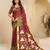 rust color malai crepe art silk designer digital printed ethnic partywear saree