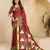 rust color malai crepe art silk digital printed ethnic partywear saree