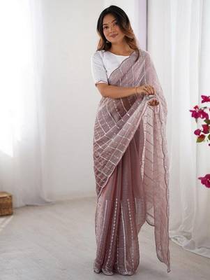 maroon zimmy choo embroidered saree ceremonial looks 1