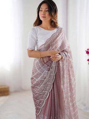 maroon zimmy choo embroidered saree ceremonial looks 3