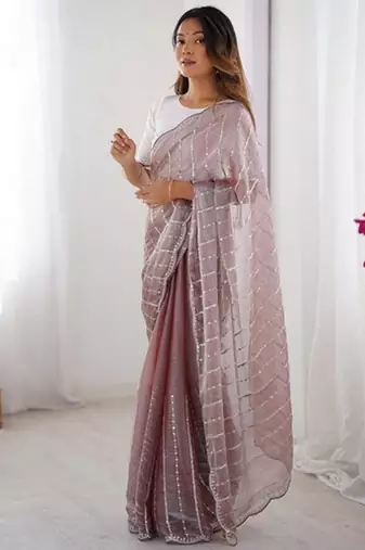 maroon zimmy choo embroidered saree ceremonial looks