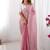 pink color zimmy choo fabric designer embroidered saree for ceremonial looks