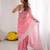 pink color art silk blend blend fabric designer embroidered saree for ceremonial looks