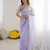 lavender color art silk blend blend fabric embroidered saree for ceremonial looks