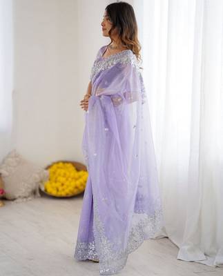 lavender art silk blend blend embroidered saree ceremonial looks 4