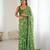 green color moss satin patta printed ethnic partywear saree