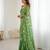 green color moss satin patta printed ethnic partywear saree