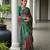 wine color tussar art silk fabric ikkat printed traditional ethnic saree