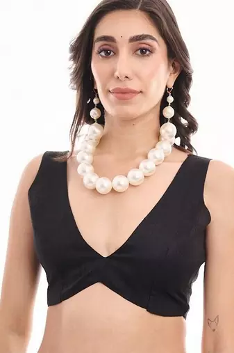 cream chinon prinnted ready to wear saree