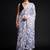 blue color chinon fabric designer prinnted ready to wear saree