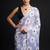 blue color chinon fabric designer prinnted ready to wear saree