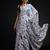 blue color chinon fabric designer prinnted ready to wear saree