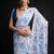 white color chinon fabric designer prinnted ready to wear saree