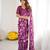 purple color moss satin patta stylish partywear saree